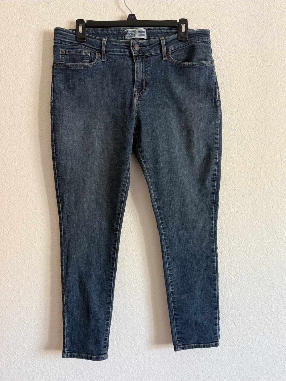 Women's Dark Blue Skinny Jeans - Stretch Slim Fit
